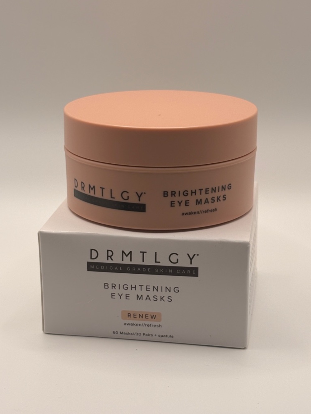 DRMTLGY   Brightening Eye Masks with Peptides and Hyaluronic Acid 60 ct New
